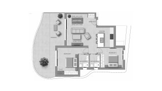 Apartment floor plan, 2 bedrooms in SALISOL RESORT No. 5